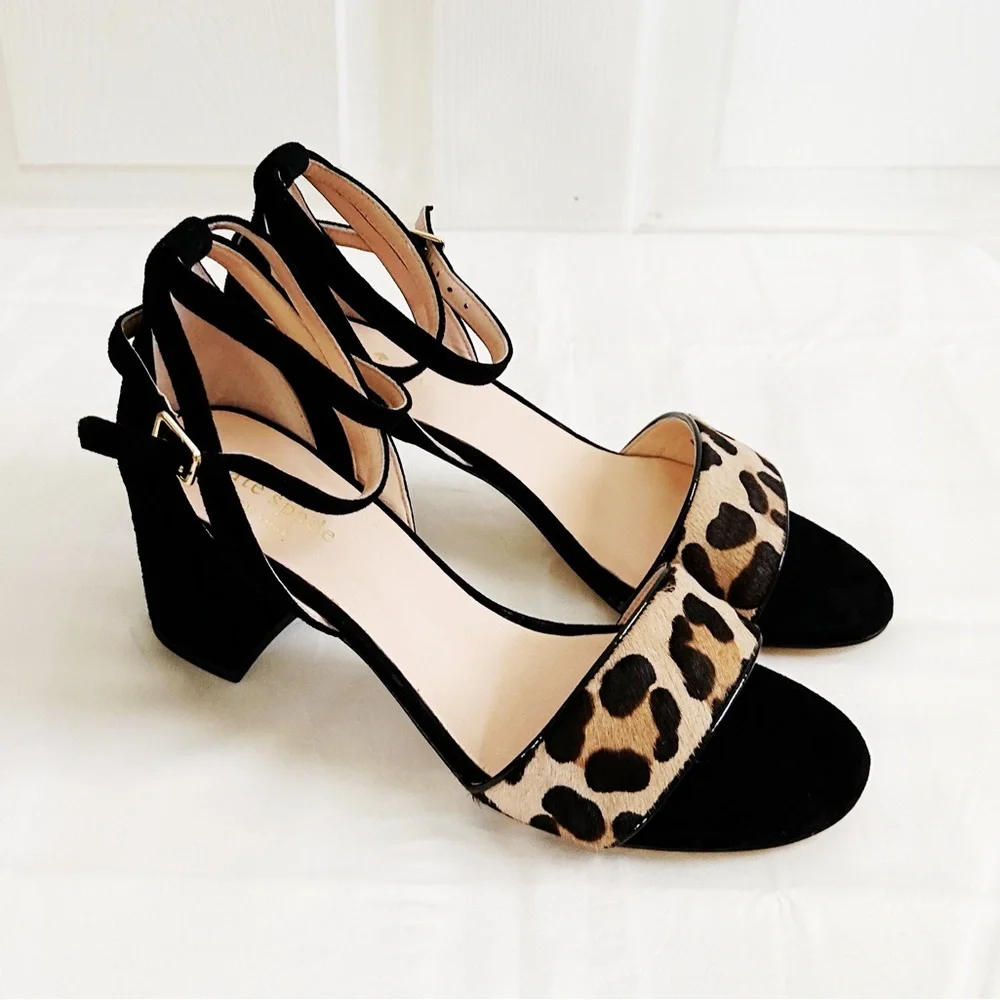 Kate Spade suede block heel sandals - Picture 5 of 6